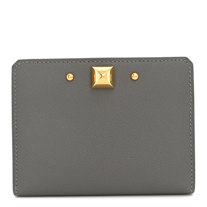 Madame Calfskin Medor Card Holder Gris Meyer