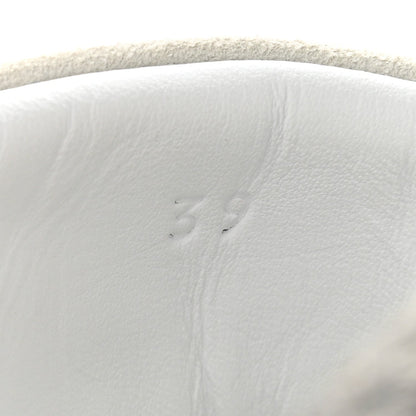 Air Mesh Suede Goatskin Bouncing Sneakers 39 Gris Lulea White
