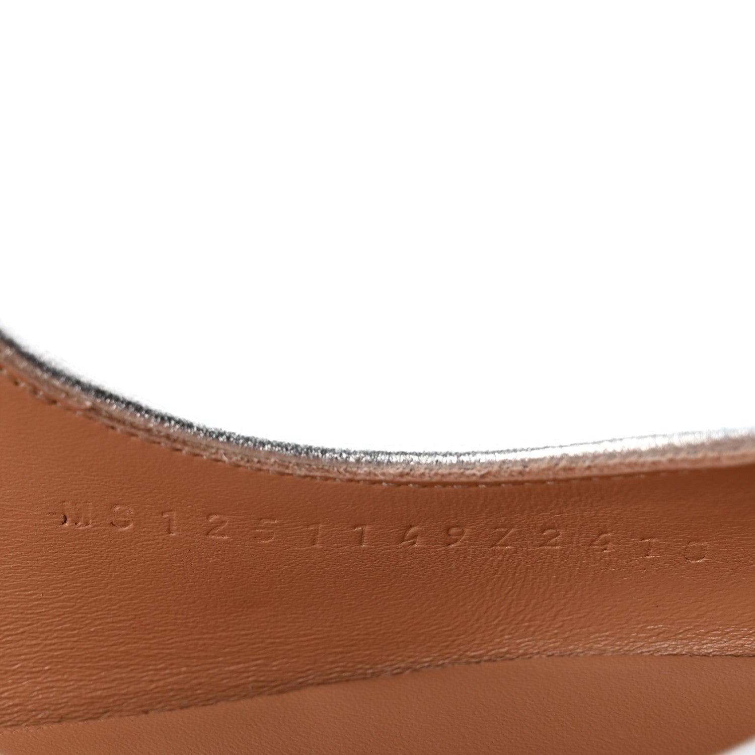 Goatskin Nappa Kleo Slingback Flats 36.5 Beige Perlino Gris Argente