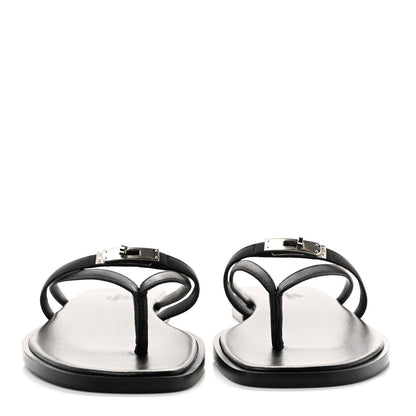 Calfskin Miss Sandals 38 Black