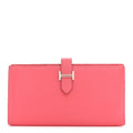 Chèvre Mysore Bearn Gusset Wallet Rose Lipstick