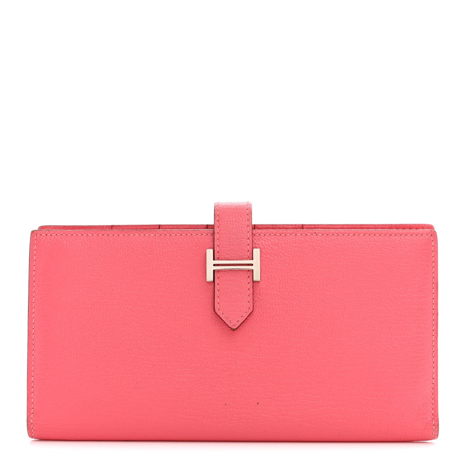 Chèvre Mysore Bearn Gusset Wallet Rose Lipstick