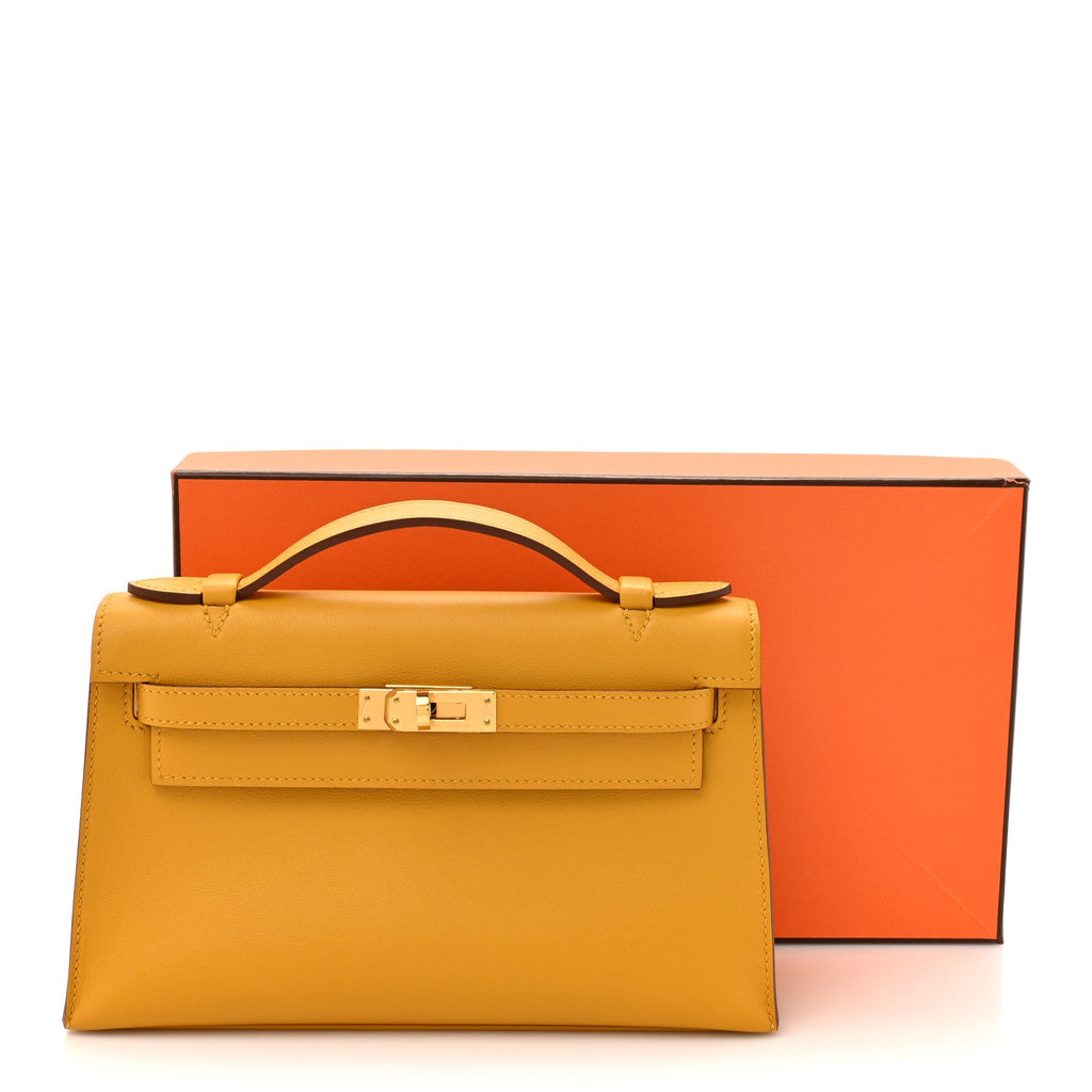 Swift Kelly Pochette Clutch Jaune Ambre