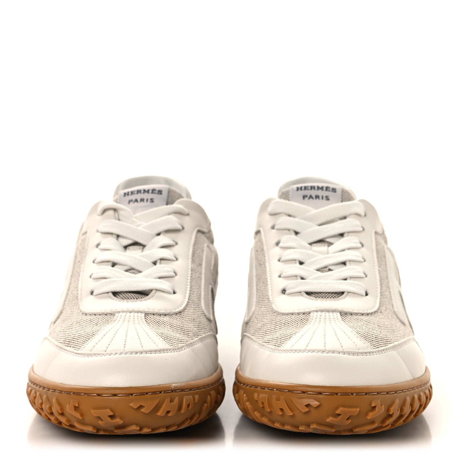 H Canvas Nappa Jet Sneakers 38.5 White Prunoir