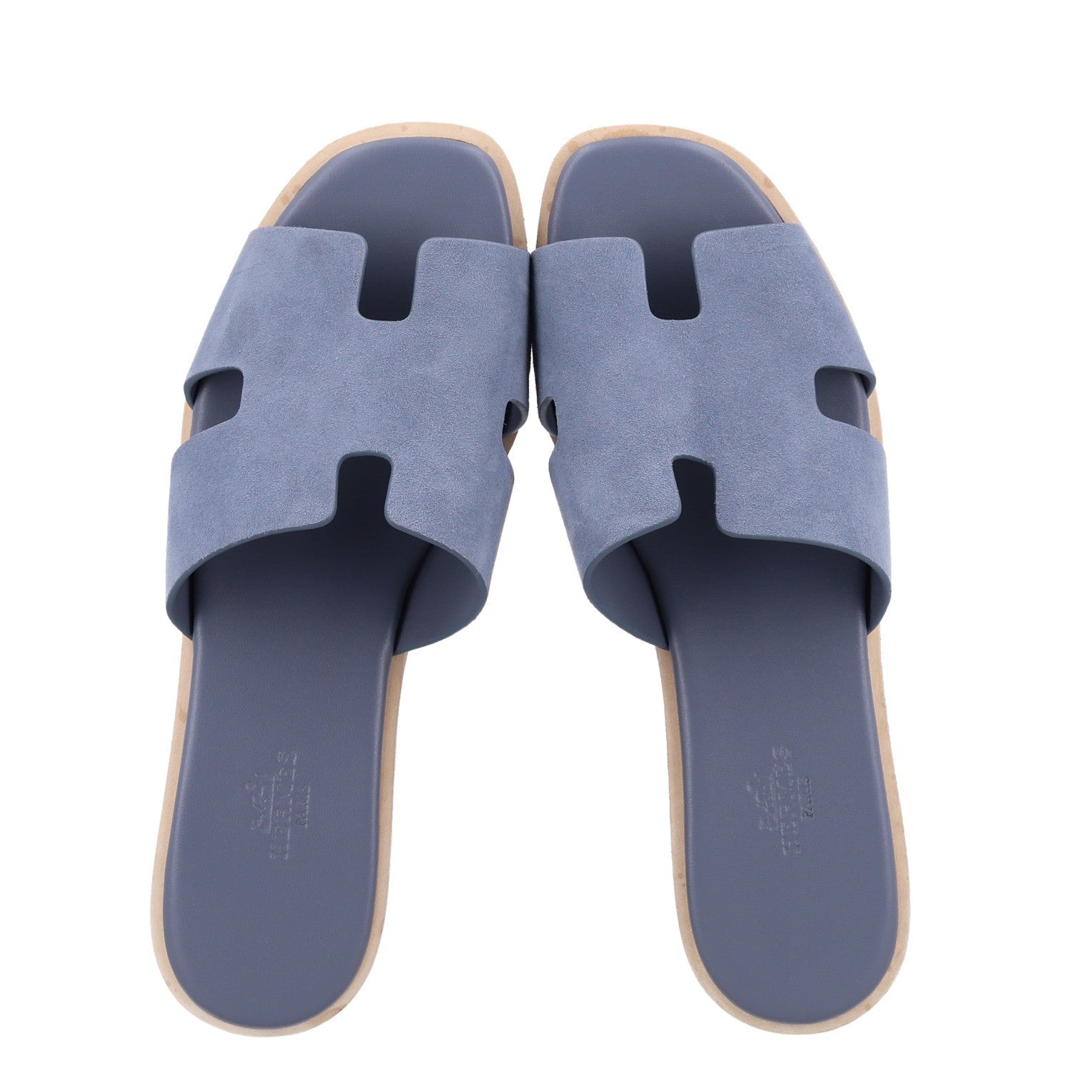Suede Goatskin Cork Eze 30 Sandals 38 Bleu Grignon