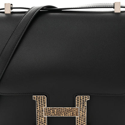 Madame Calfskin Lizard Constance 24 Black Ombre