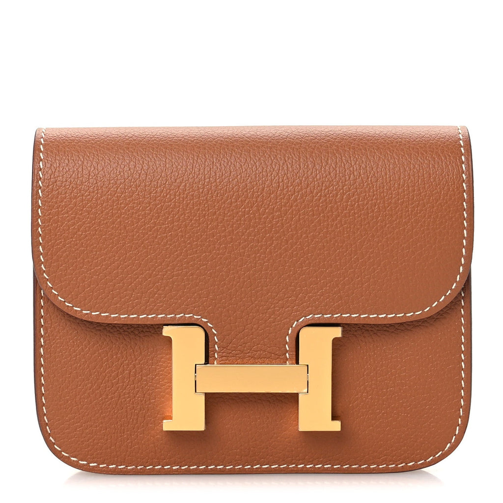 Evercolor Bi-Color Constance Slim Wallet Gold Lime