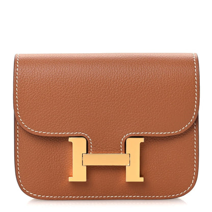 Evercolor Bi-Color Constance Slim Wallet Gold Lime