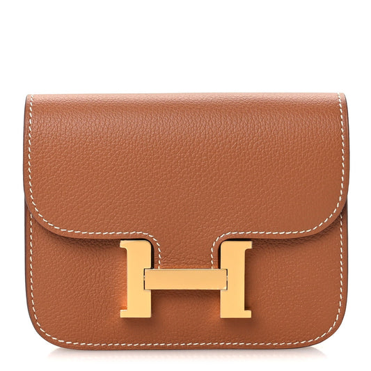 Evercolor Bi-Color Constance Slim Wallet Gold Lime