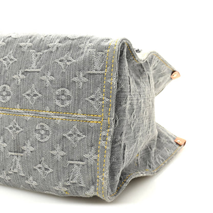 Monogram Denim Onthego MM Washed Gray