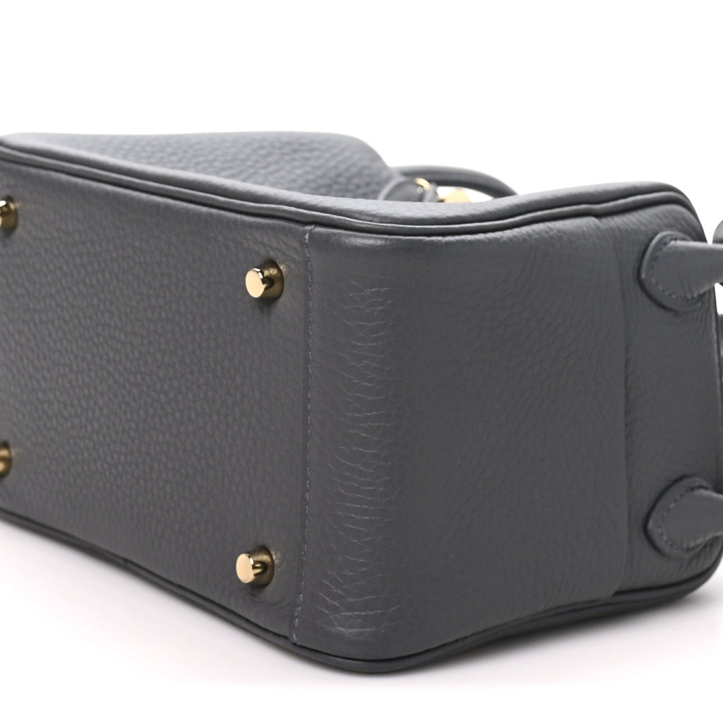 Taurillon Clemence Mini Lindy 20 Gris Misty