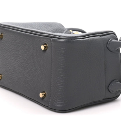 Taurillon Clemence Mini Lindy 20 Gris Misty
