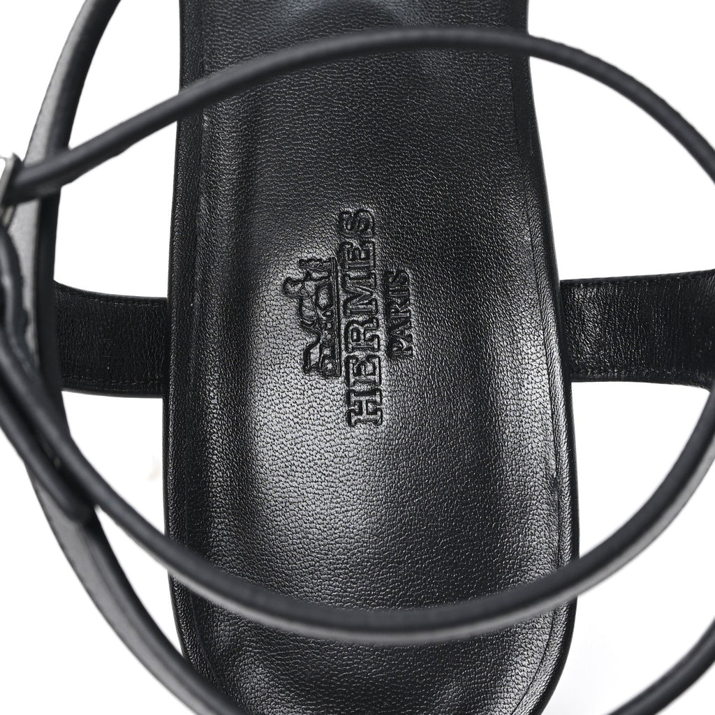 Calfskin Miramar 50 Sandals 40 Black