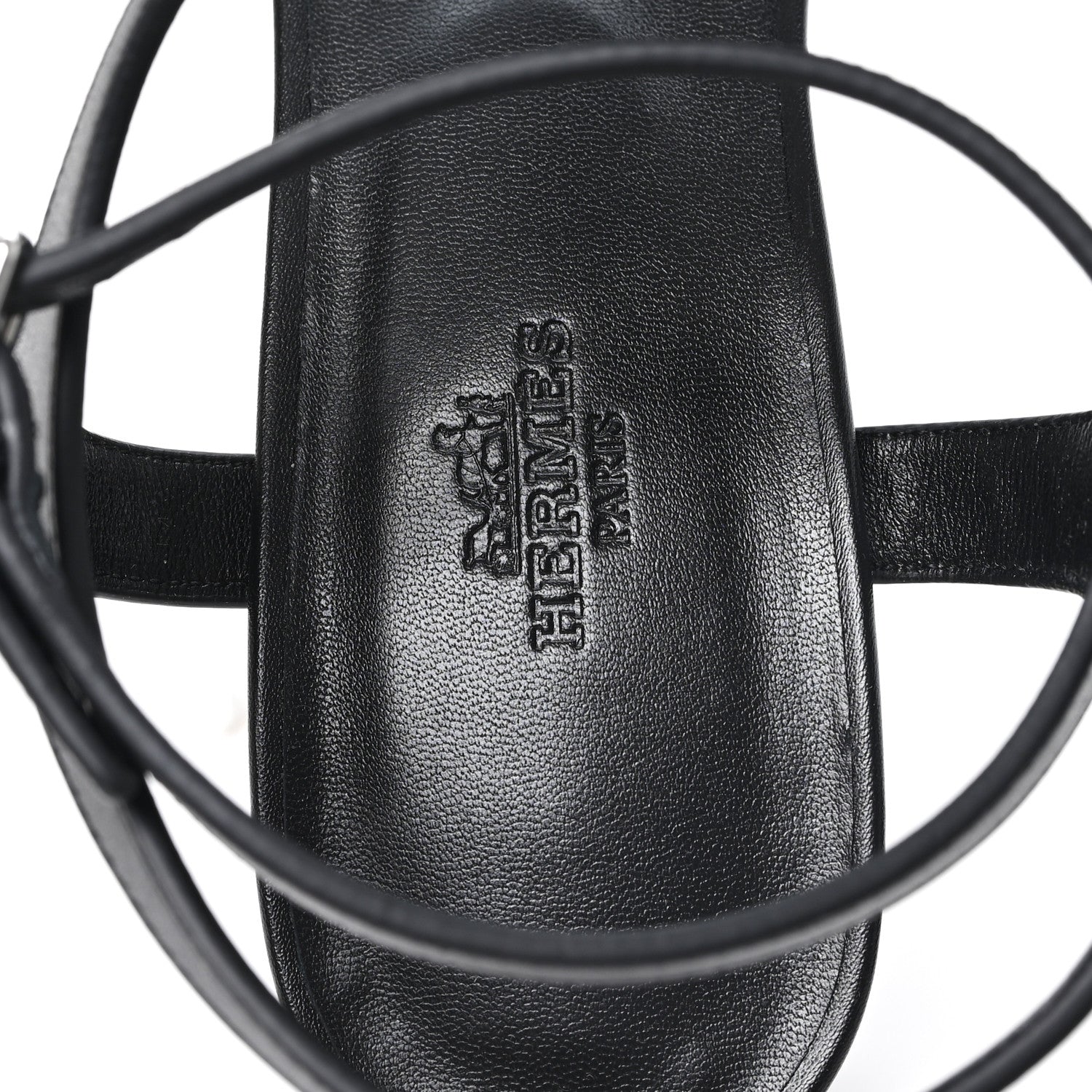 Calfskin Miramar 50 Sandals 40 Black