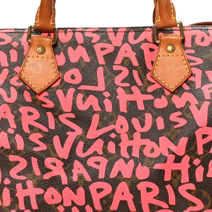 Monogram Graffiti Speedy 30 Fuchsia