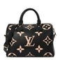 Empreinte Monogram Giant Speedy Bandouliere 25 Black Beige