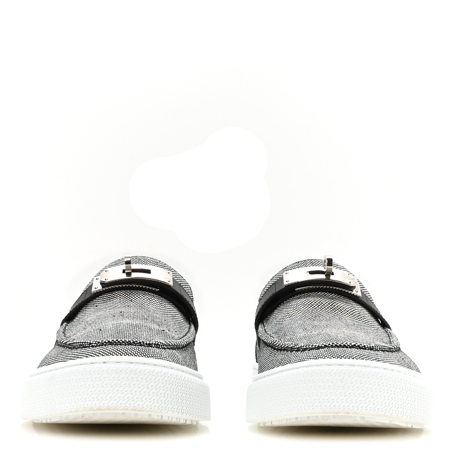 Toile De Coton Calfskin Game Slip On Sneakers 42.5 Prunoir Black