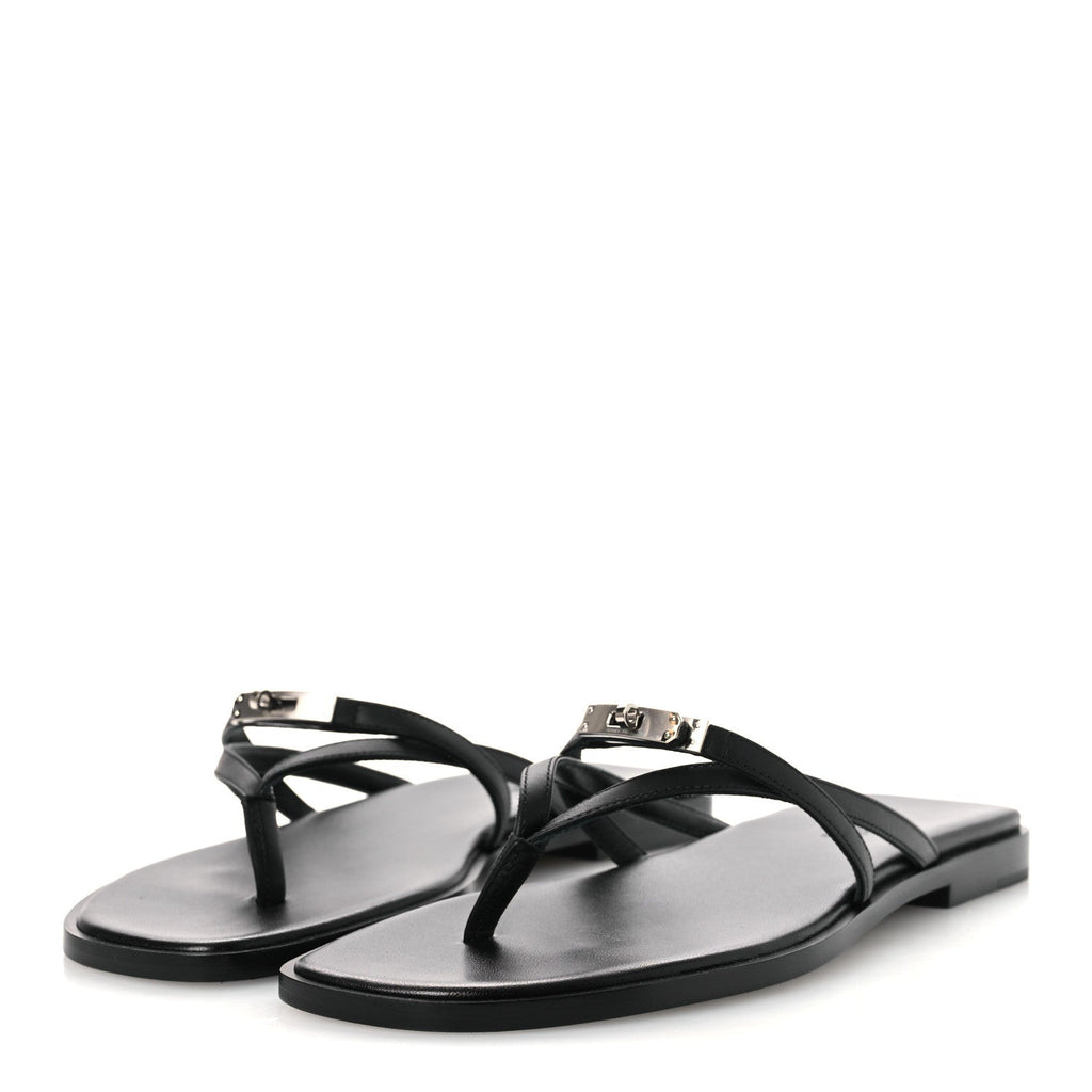 Calfskin Miss Sandals 37.5 Black