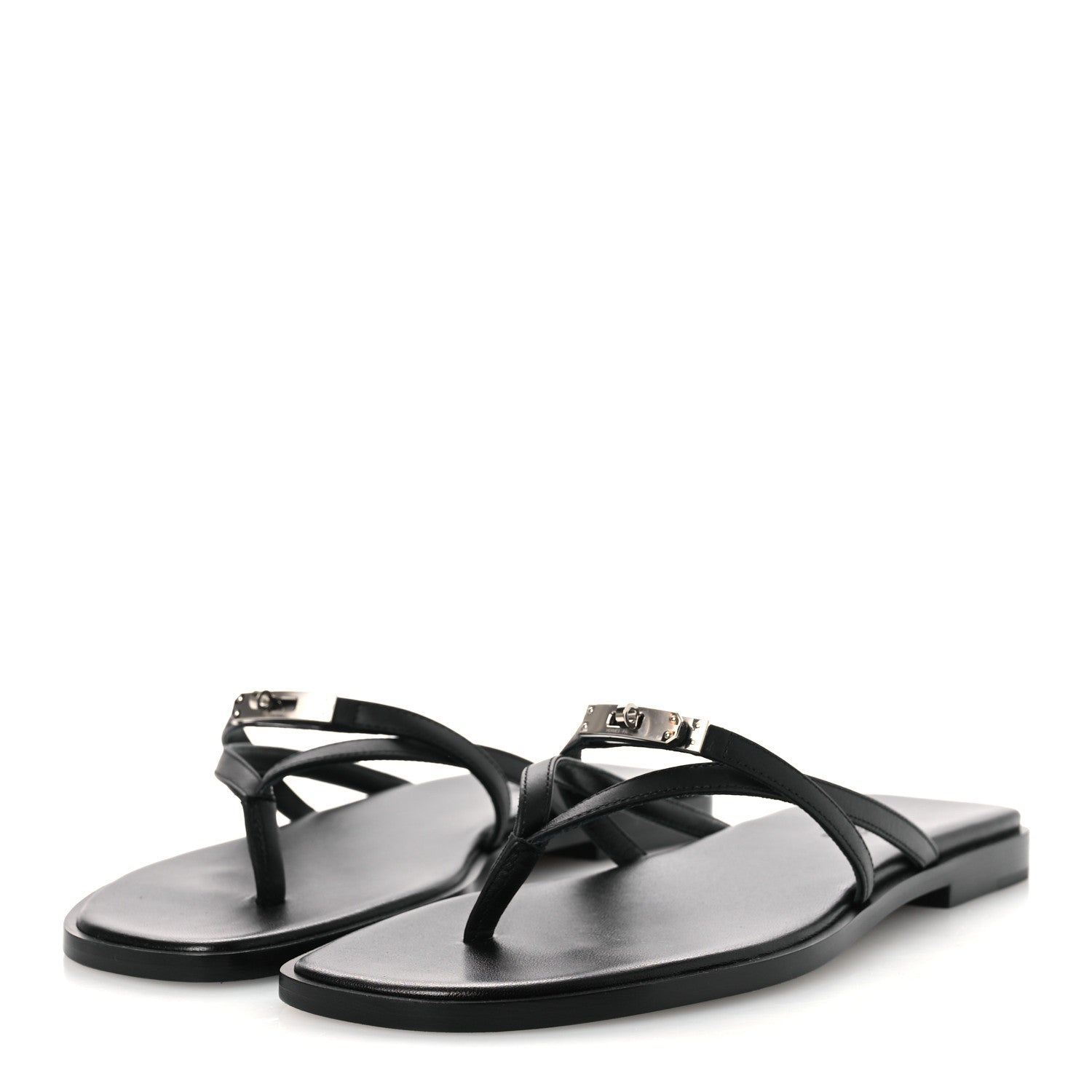 Calfskin Miss Sandals 37.5 Black