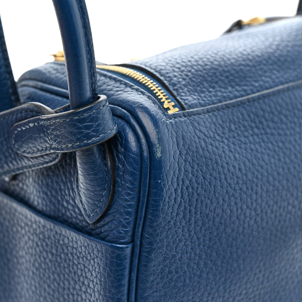 Taurillon Clemence Mini Lindy 20 Deep Bleu