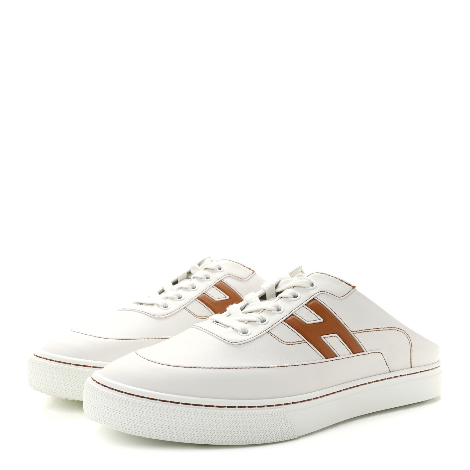 Calfskin Mens Keep Mule Sneakers 42 White Naturel