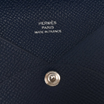 Epsom Calvi Card Case Bleu Tie