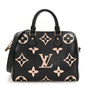 Empreinte Monogram Giant Speedy Bandouliere 25 Black Beige