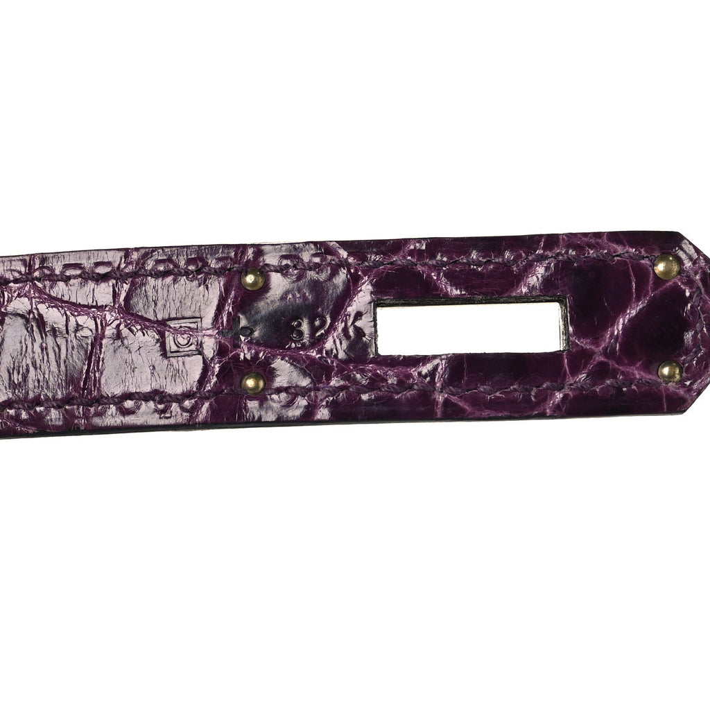 Shiny Niloticus Crocodile Birkin 30 Amethyst
