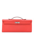 Epsom Kelly Cut Clutch Pochette Rose Jaipur