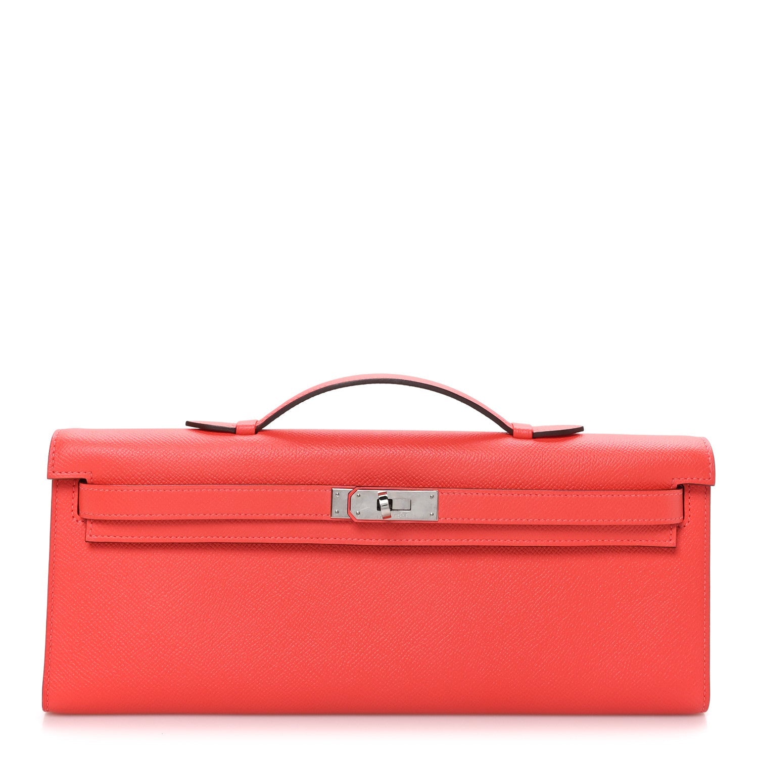 Epsom Kelly Cut Clutch Pochette Rose Jaipur