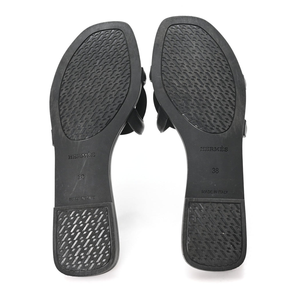 Rubber Aloha Sandals 38 Black