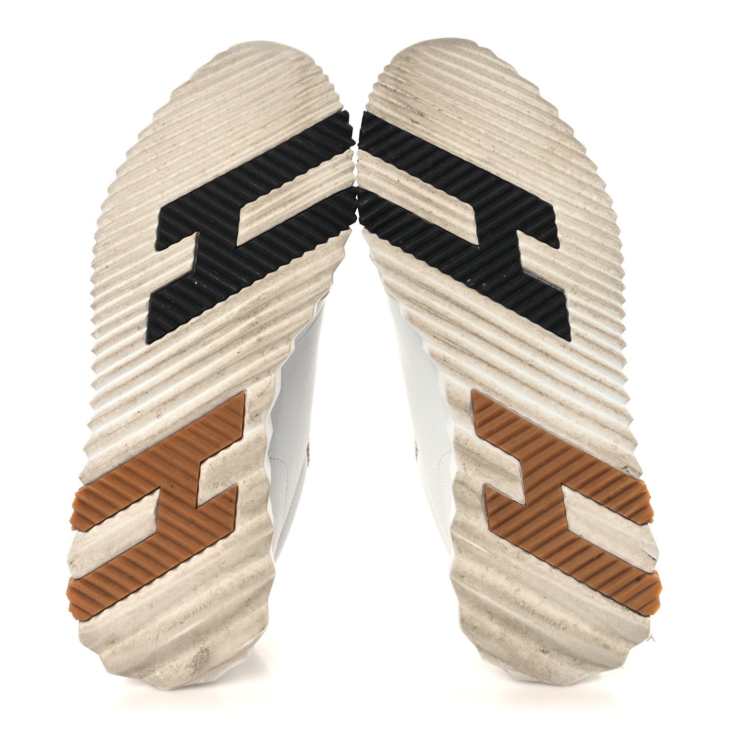 Calfskin Suede Goatskin Bouncing Sneakers 39 White
