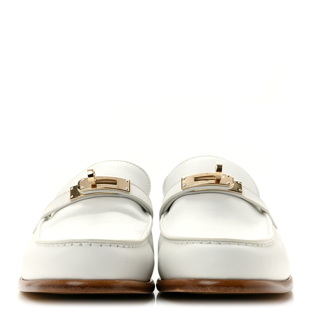 Calfskin Womens Destin Loafers 38 White