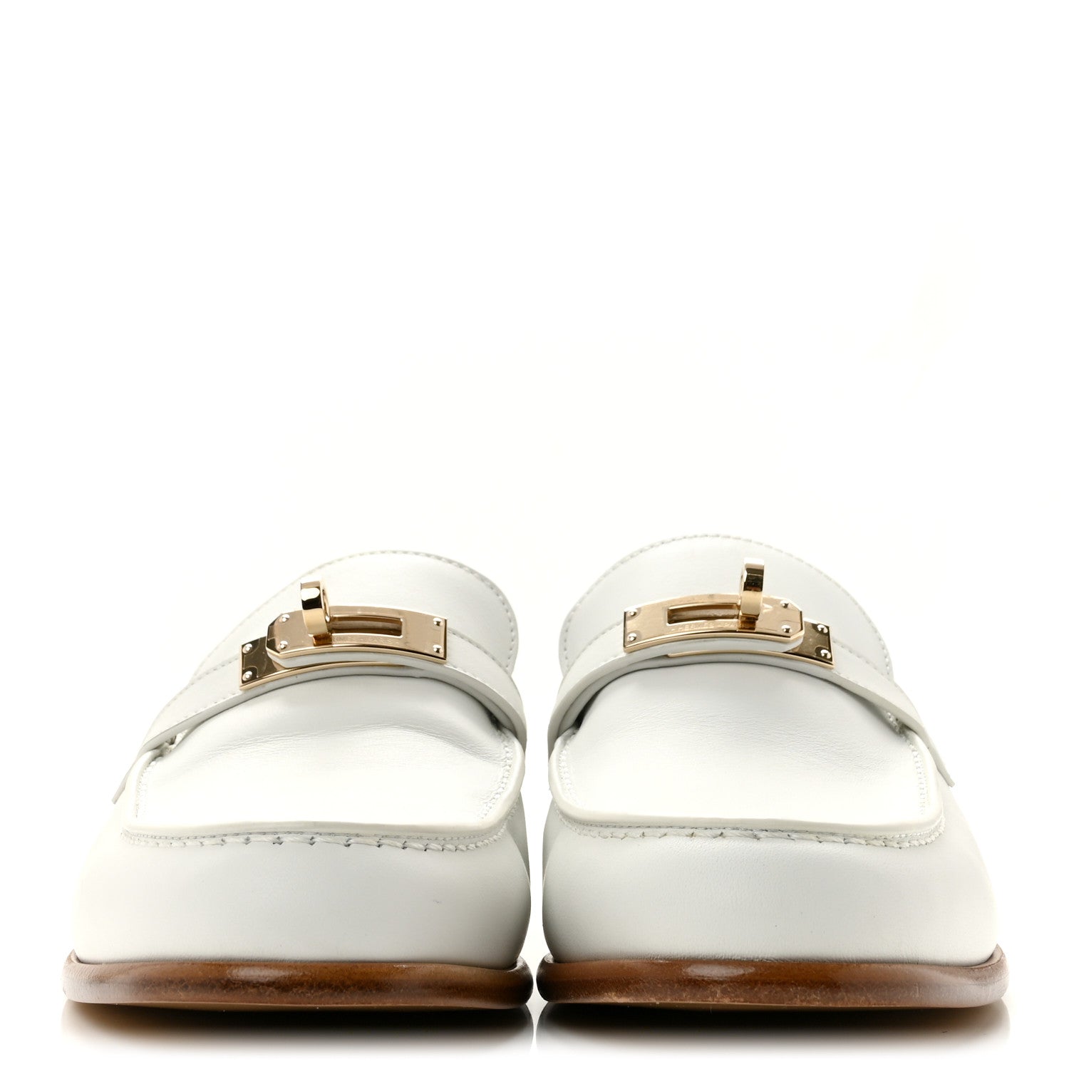 Calfskin Womens Destin Loafers 38 White