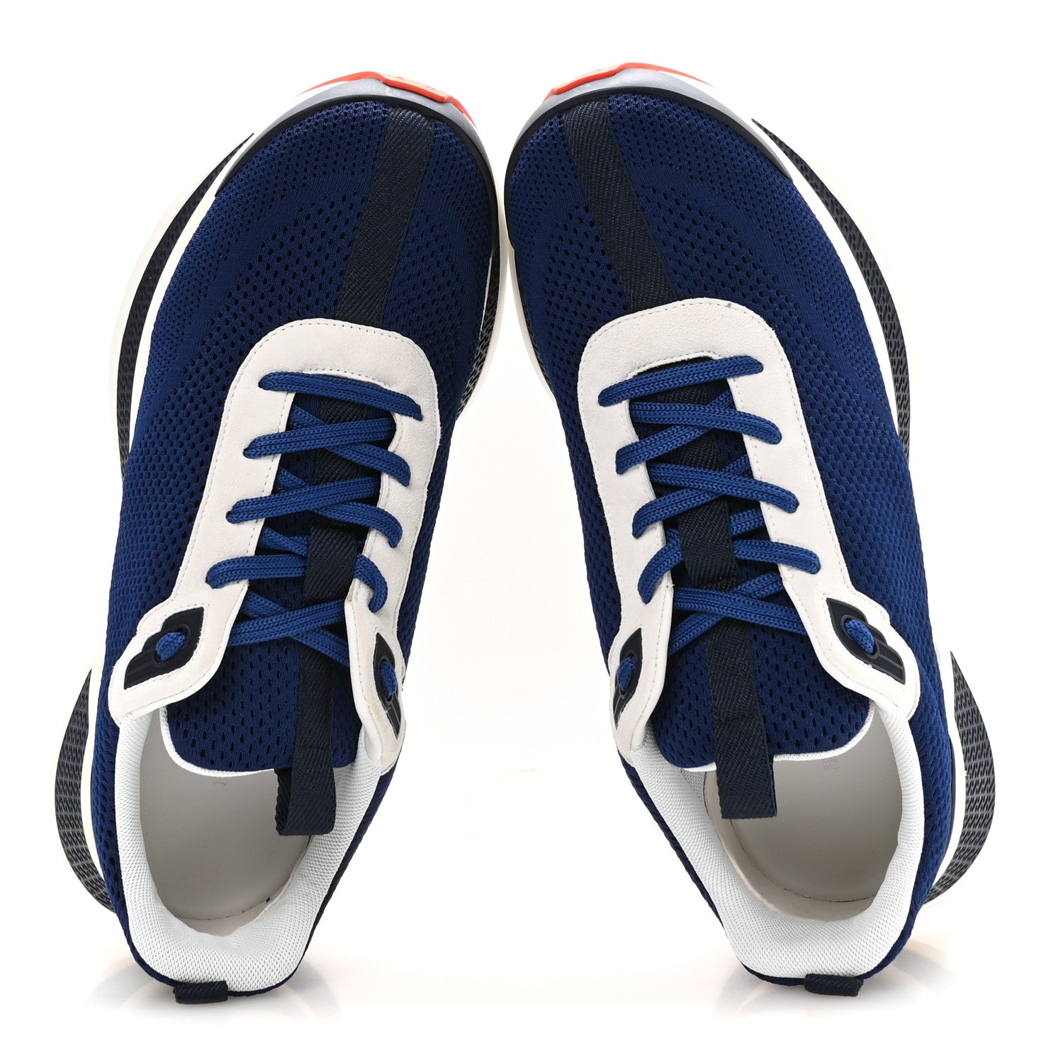 Technical Knit Men's Heros Sneakers 42.5 Marine White