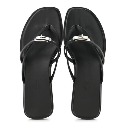 Calfskin Miss Sandals 37 Black