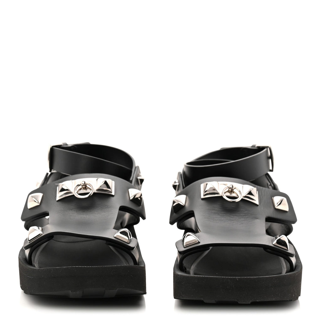 Calfskin Medor Studded Womens Intuition Sandals 37 Black