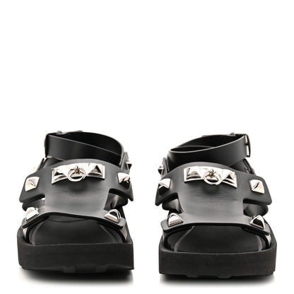 Calfskin Medor Studded Womens Intuition Sandals 37 Black