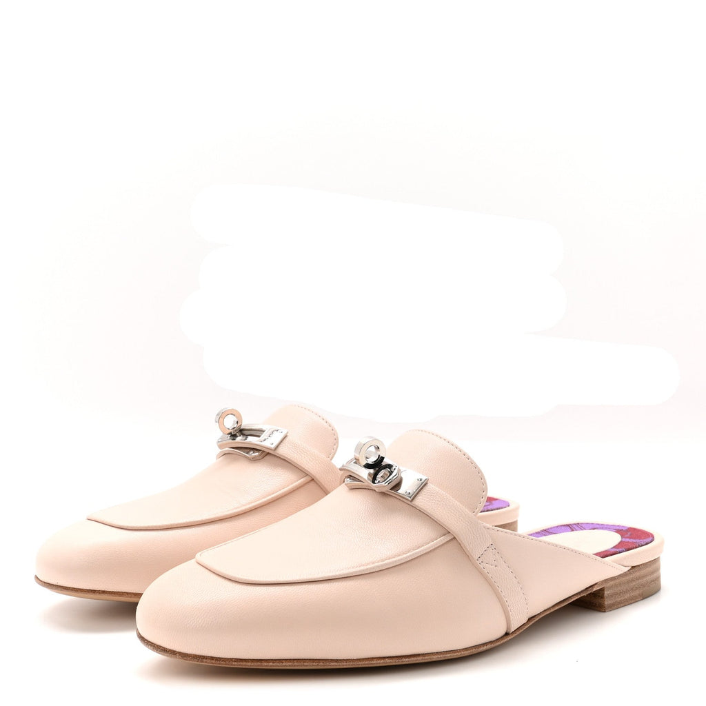 Goatskin Oz Mules 37.5 Blanc Poros