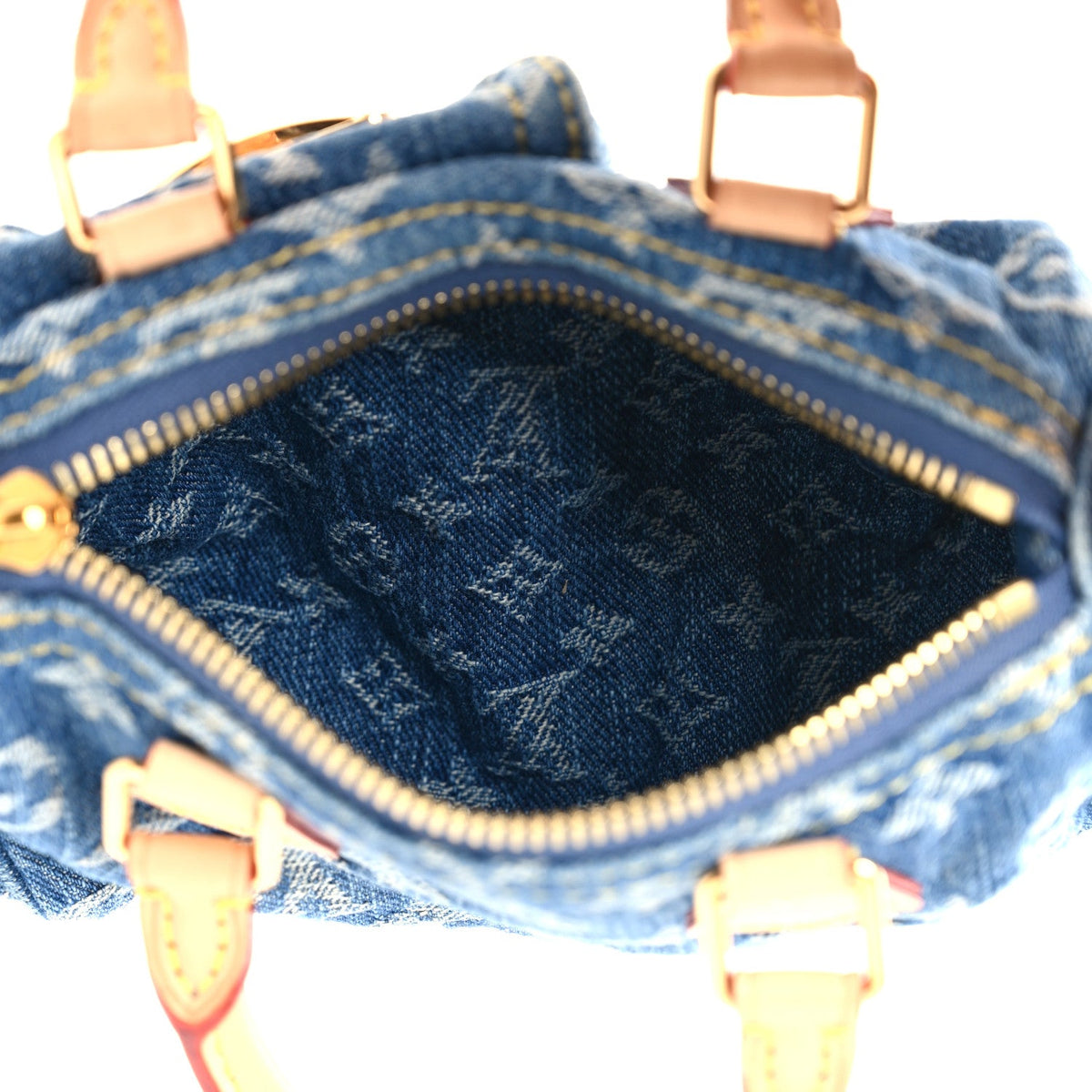 Monogram Denim Nano Speedy Blue