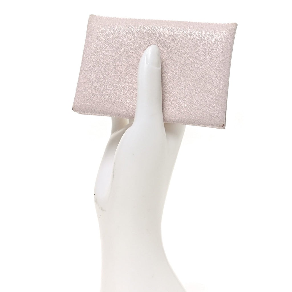 Chevre Mysore Calvi Duo Card Case Mauve Pale