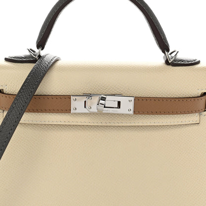 Epsom Tri-Color Mini Kelly Sellier 20 Craie Biscuit Gris Meyer