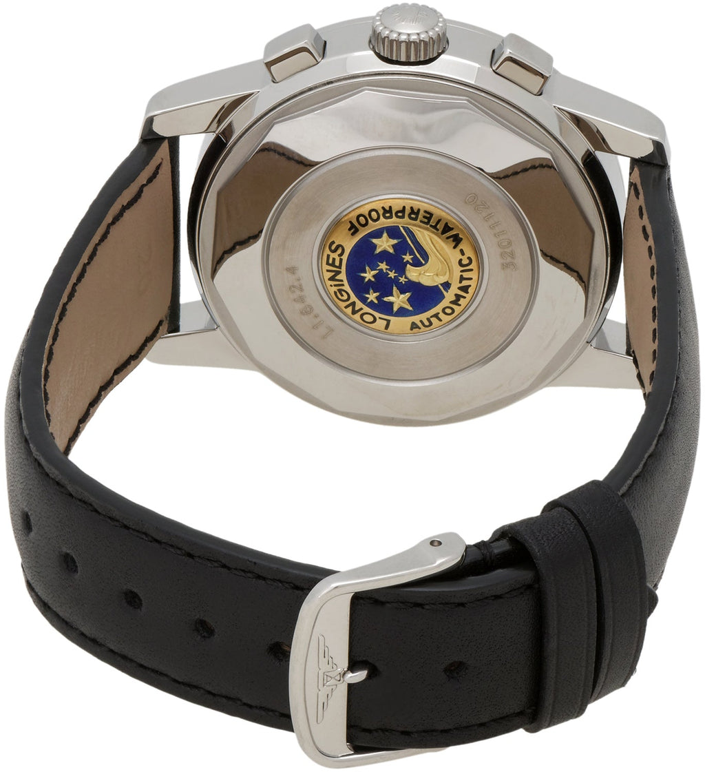 Longines Conquest Heritage Automatic Chronograph Moonphase Silver Dial Day-Date-Month Mens Watch L1.642.4.77.2