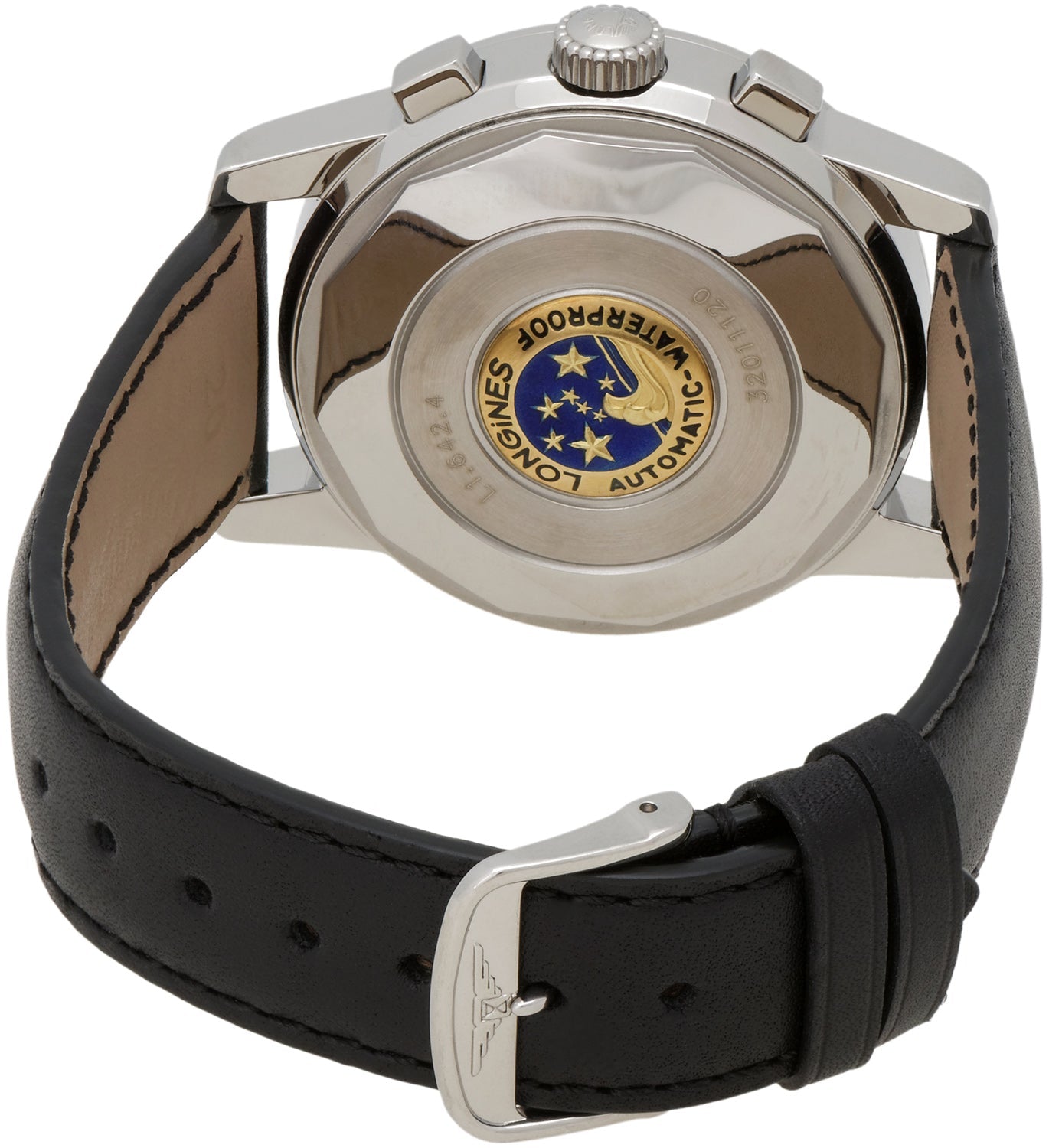 Longines Conquest Heritage Automatic Chronograph Moonphase Silver Dial Day-Date-Month Mens Watch L1.642.4.77.2