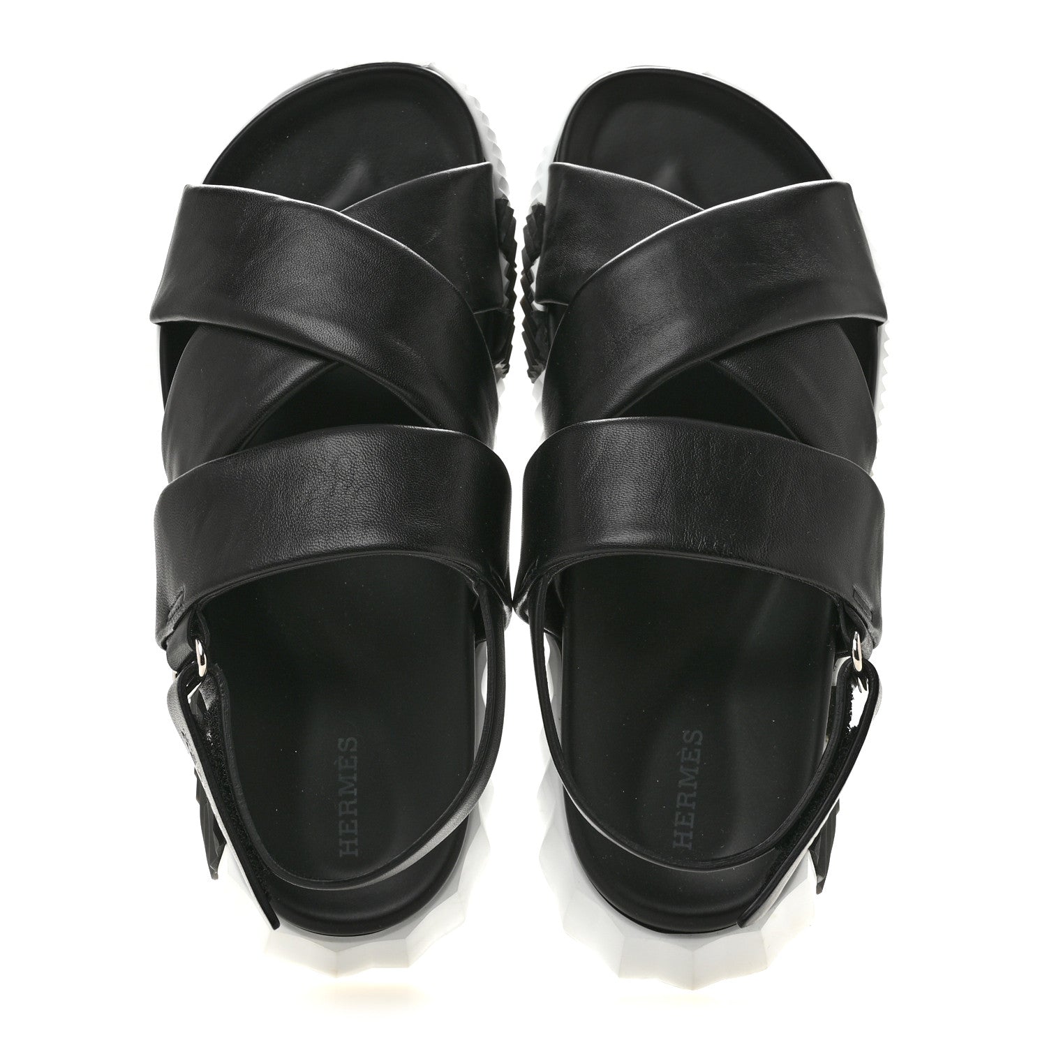 Calfskin Womens Electric Sandals 40 Black