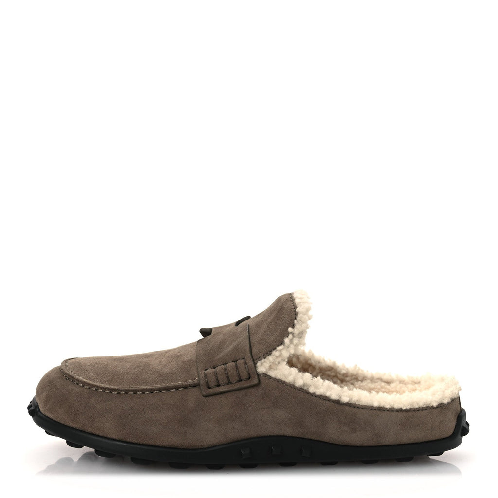 Suede Goatskin Shearling Go Mules 38 Brun Frume Ecru