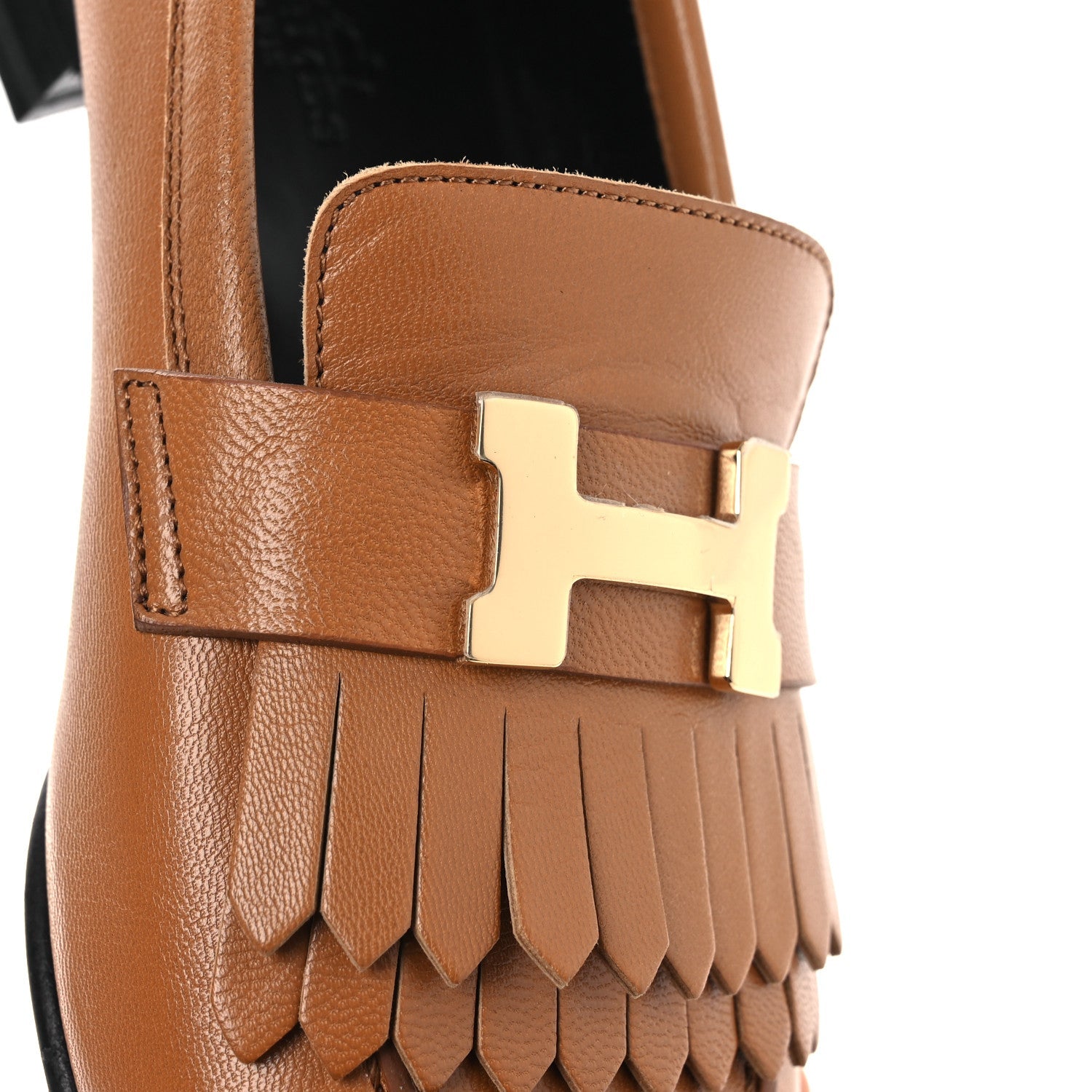 Goatskin Womens Royal Loafers 36 Naturel