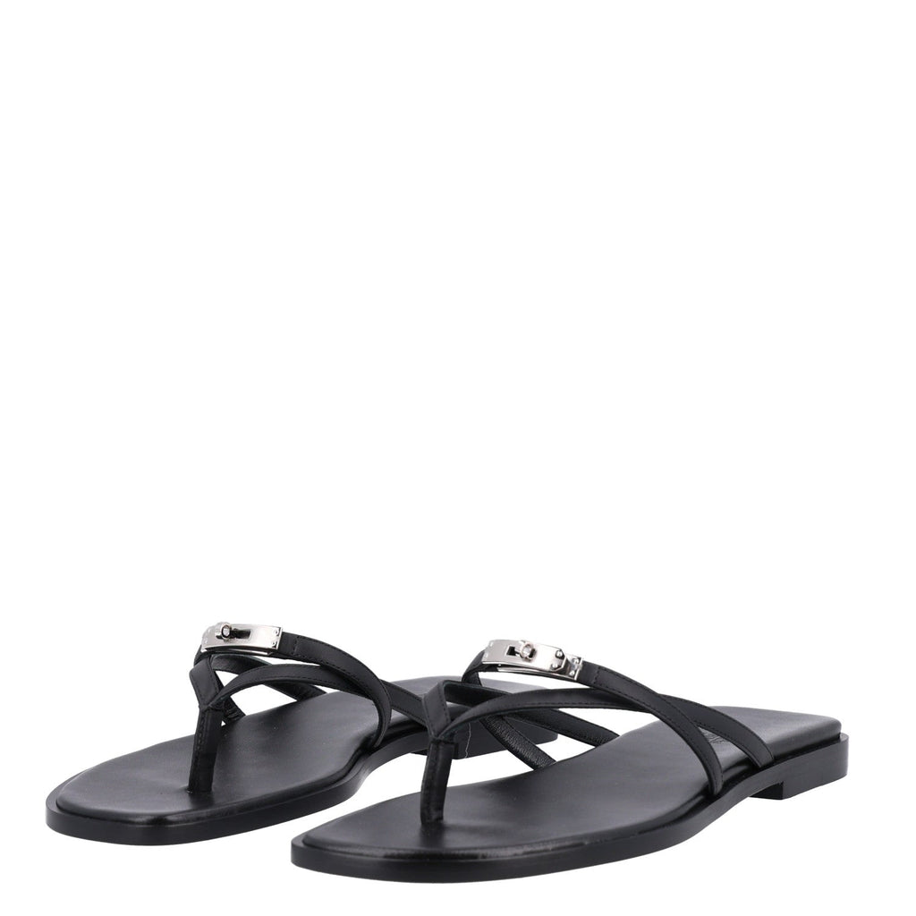 Calfskin Miss Sandals 37 Black