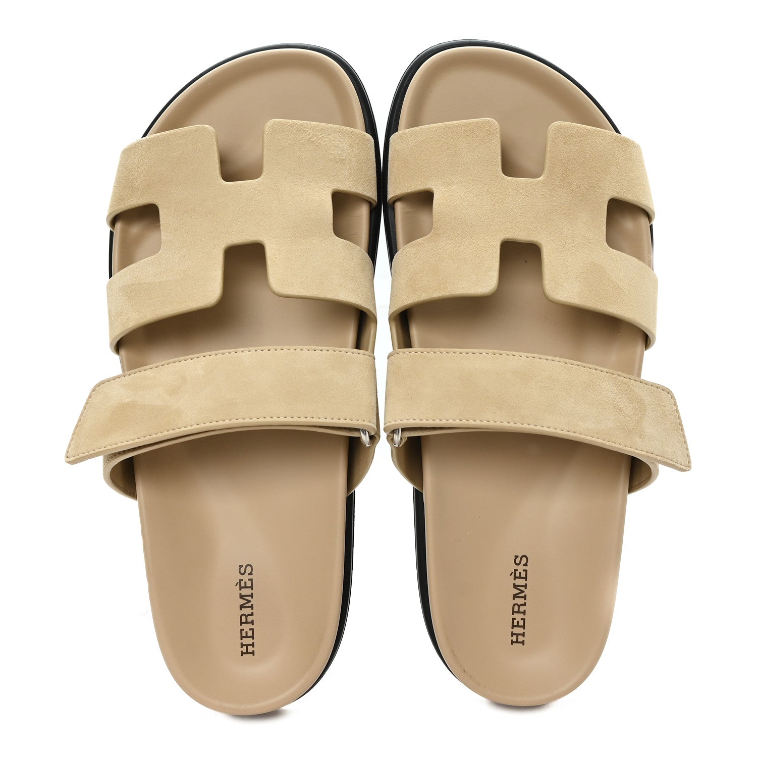 Suede Goatskin Womens Chypre Sandals 38 Beige Sable