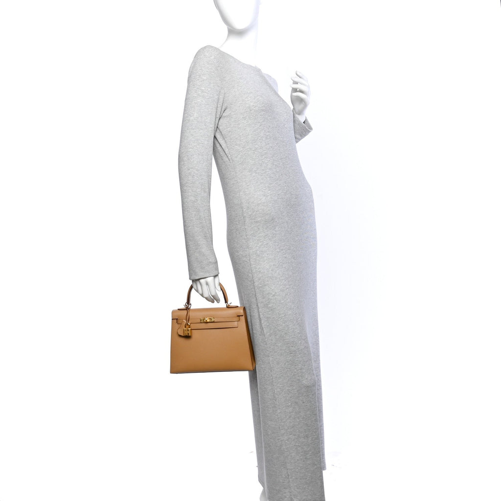 Madame Calfskin Verso Kelly Sellier 25 Biscuit White